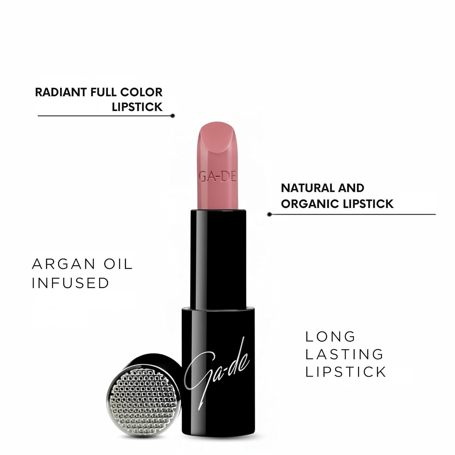 GA-DE Selfie Full Color Lipstick, 871 - Long Lasting High Pigment Lipstick with Argan Oil - Creamy Radiant Shine and Hydrating Benefits - 0.14 oz - Image 6