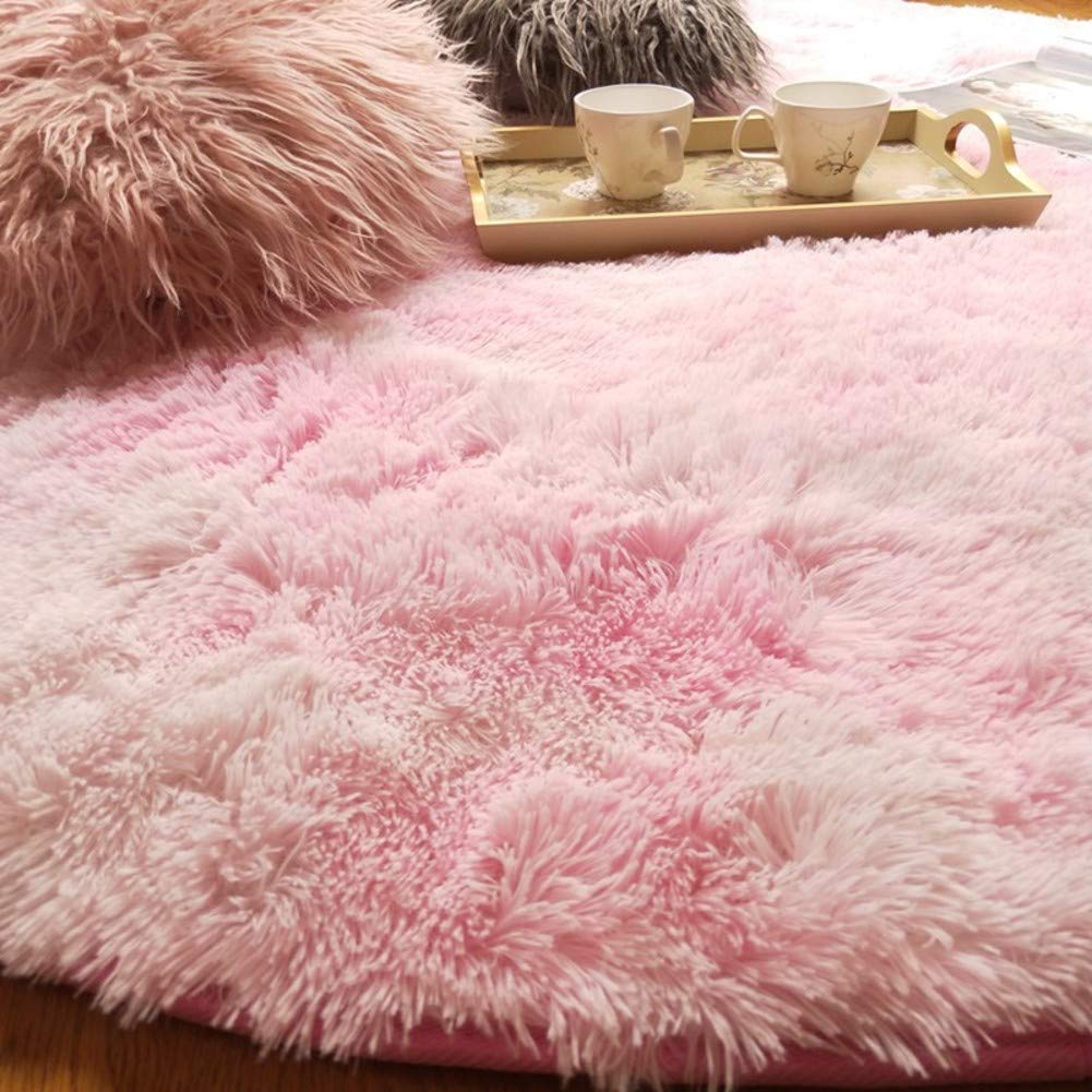 Tapis intérieur shaggy rose de 200x300cm pour une ambiance douce à la maison