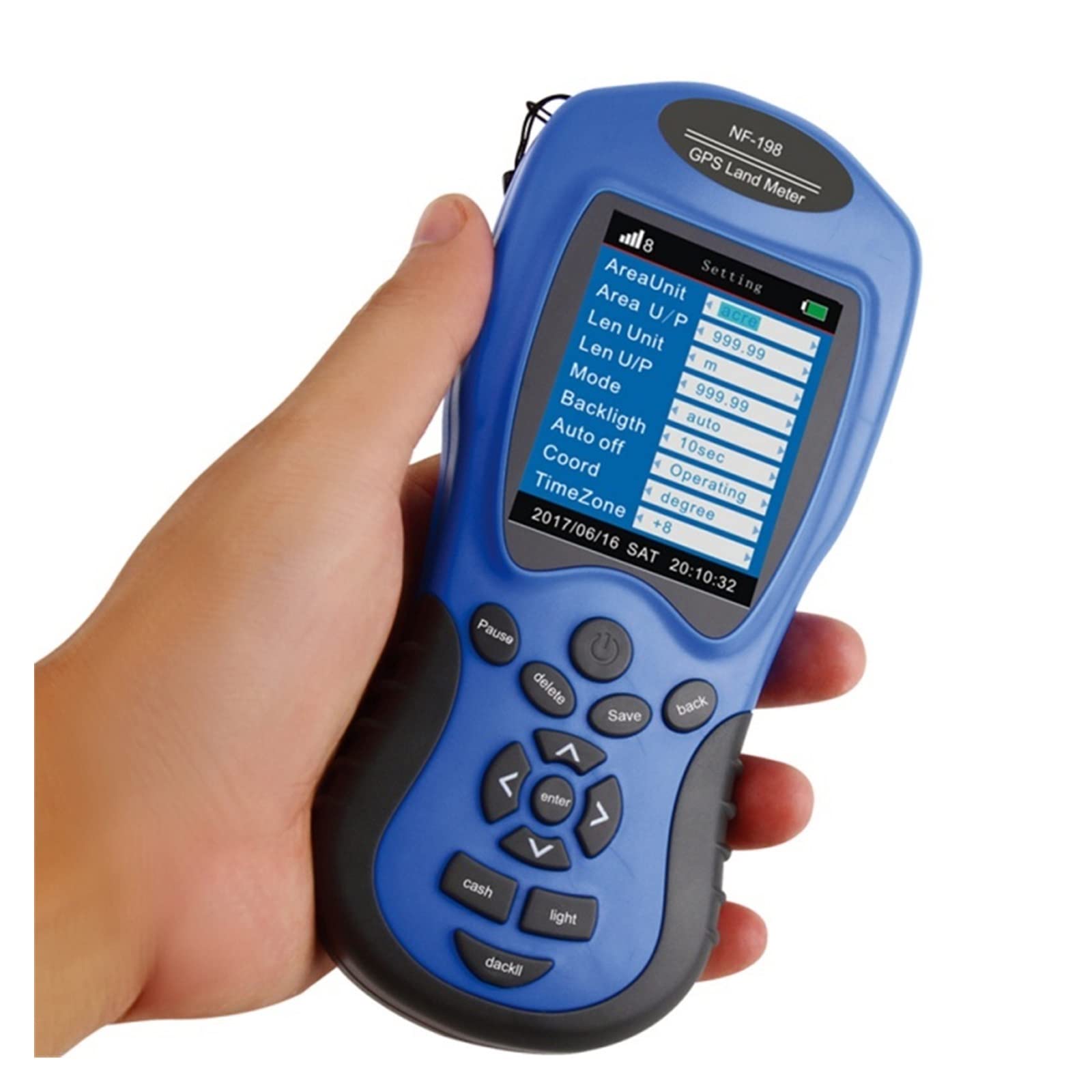 Ręczny miernik terenu GPS NF-198 Urządzenie do testowania miernika gruntów Wykorzystanie sprzętu do pomiarów geodezyjnych w gospodarstwie rolnym Narzędzie do pomiaru długości obszaru mapowania Narzędz