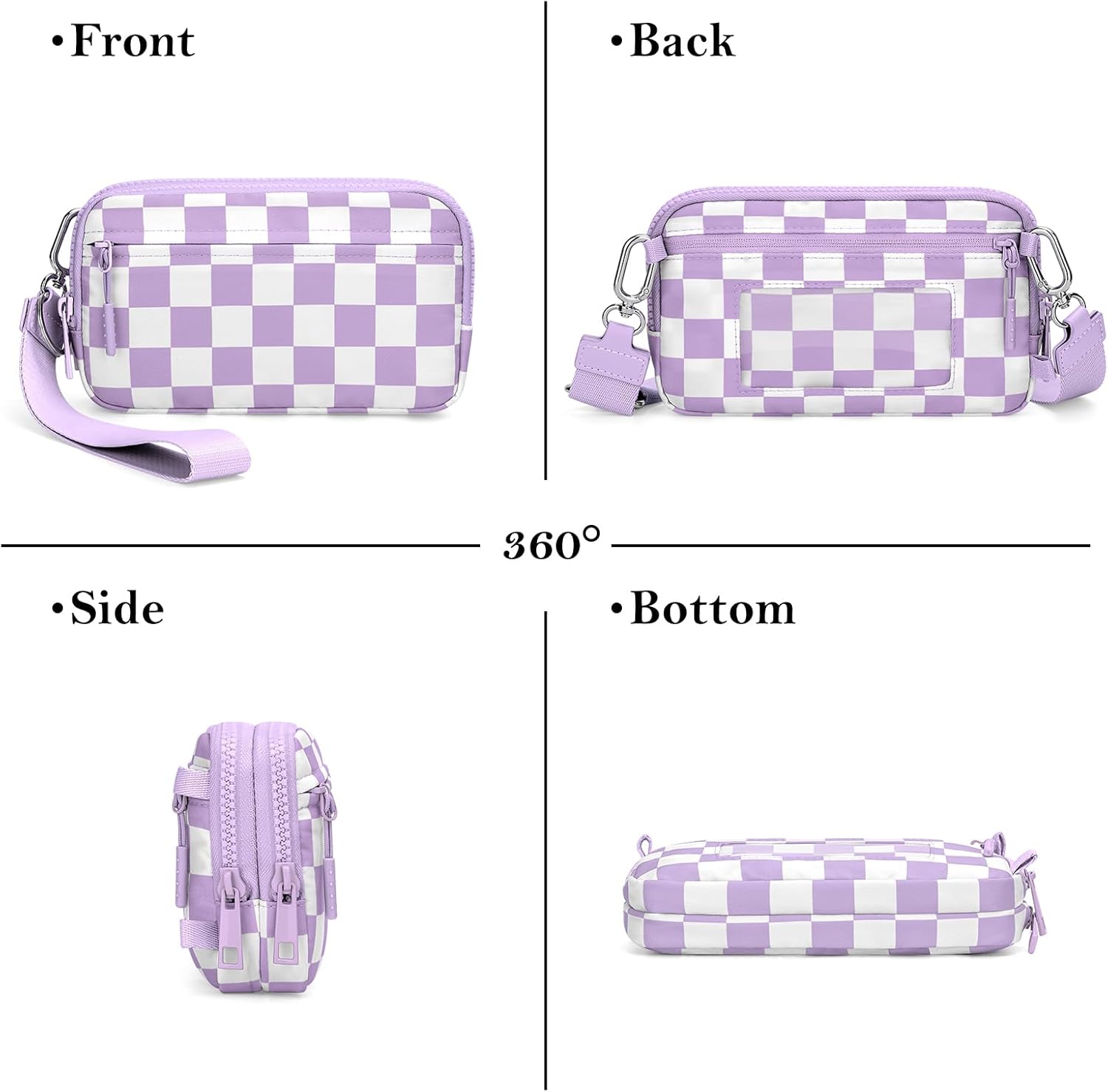 BIAOTIE Wristlet Wallets for Women, Small Crossbody Purses Travel Pouch Phone Nylon Wrist Wallet Shoulder Purse - Image 6