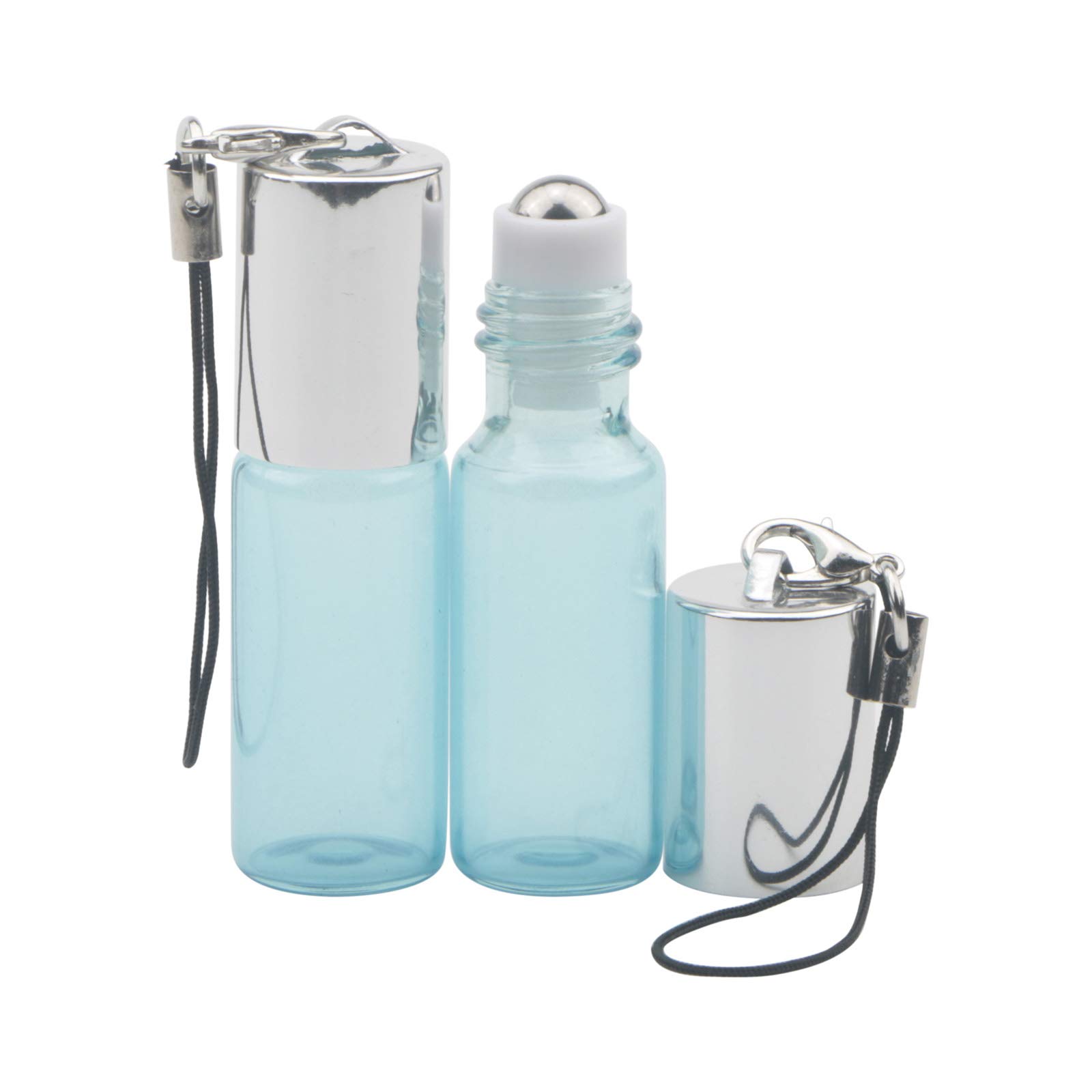 JIUWU 18 Stück Glas-Rollerflaschen 5 Ml – Mit Edelstahl-Rollkugeln Für ätherische Öle & Parfüm