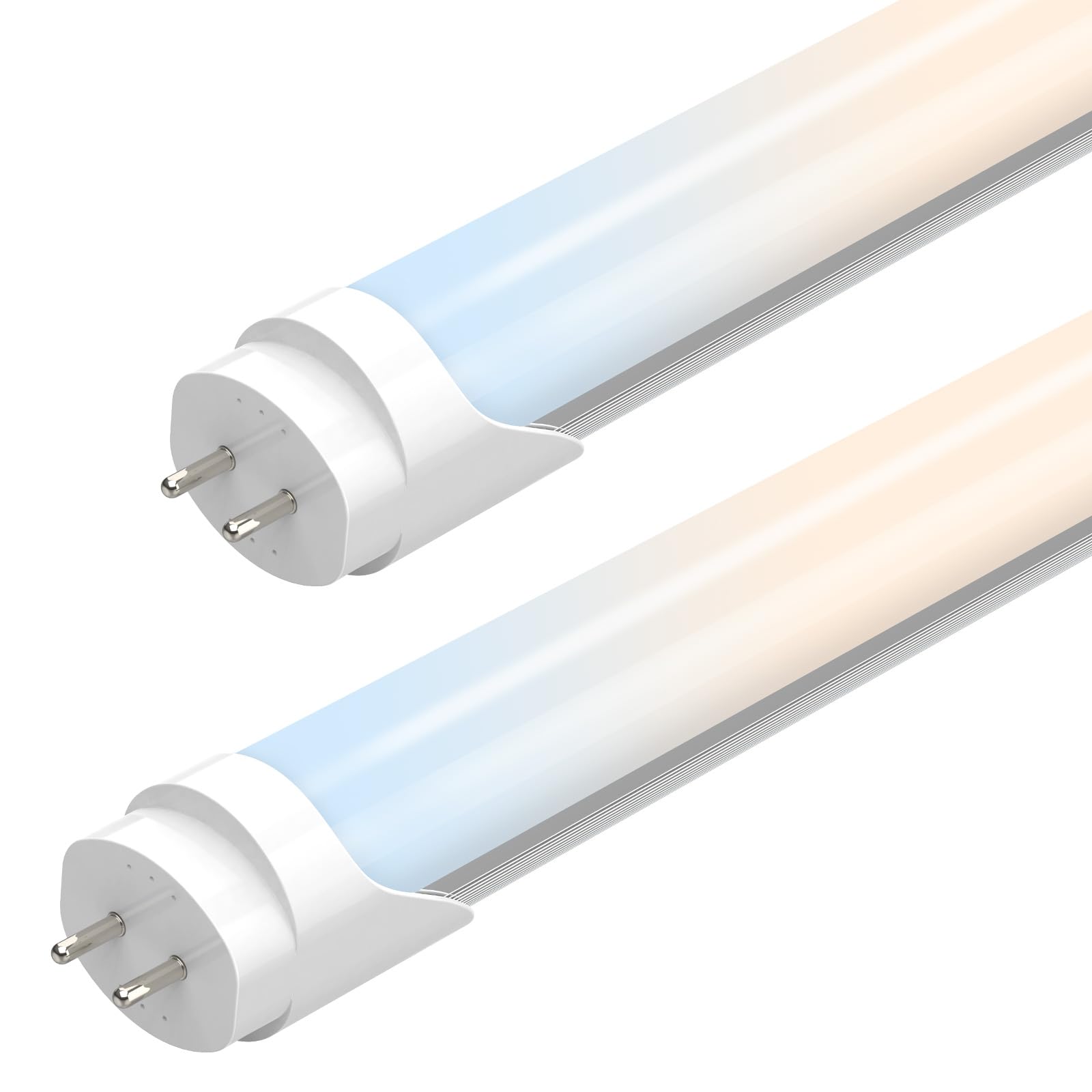 Photo 1 of JESLED 4FT LED Light Bulbs, 24W, 3200LM, 6CCT(3000K-6500K), 2 Pack