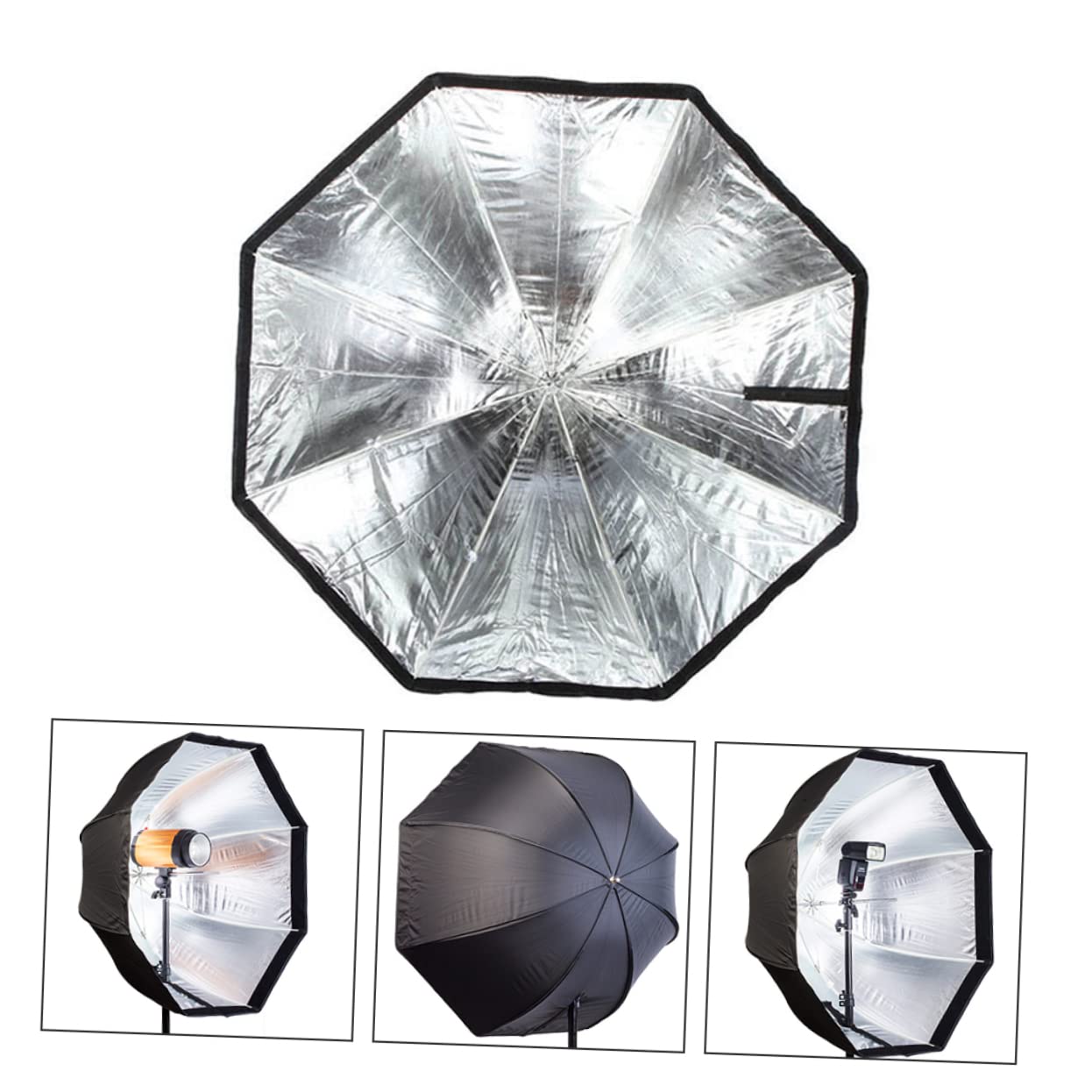 SHINEOFI Ombrello Softbox Ottagonale Professionale per Fotografia Diffusore e Resistente per e Matrimoni All Compatibile con Luci Video e Flash Esterni