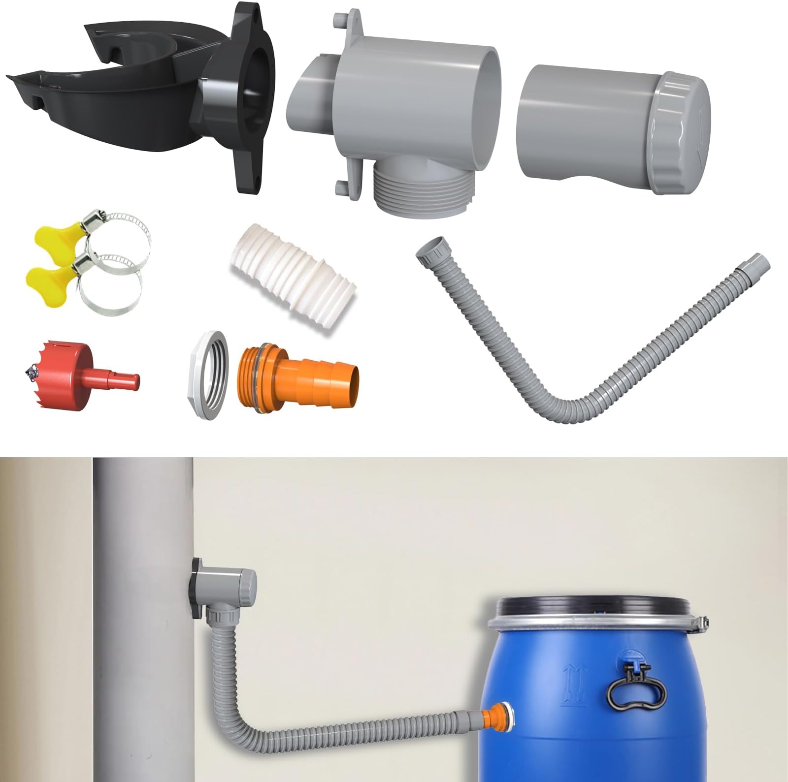 Rainwater Collector, Rain Collector for Downpipes (for Downpipes 70100