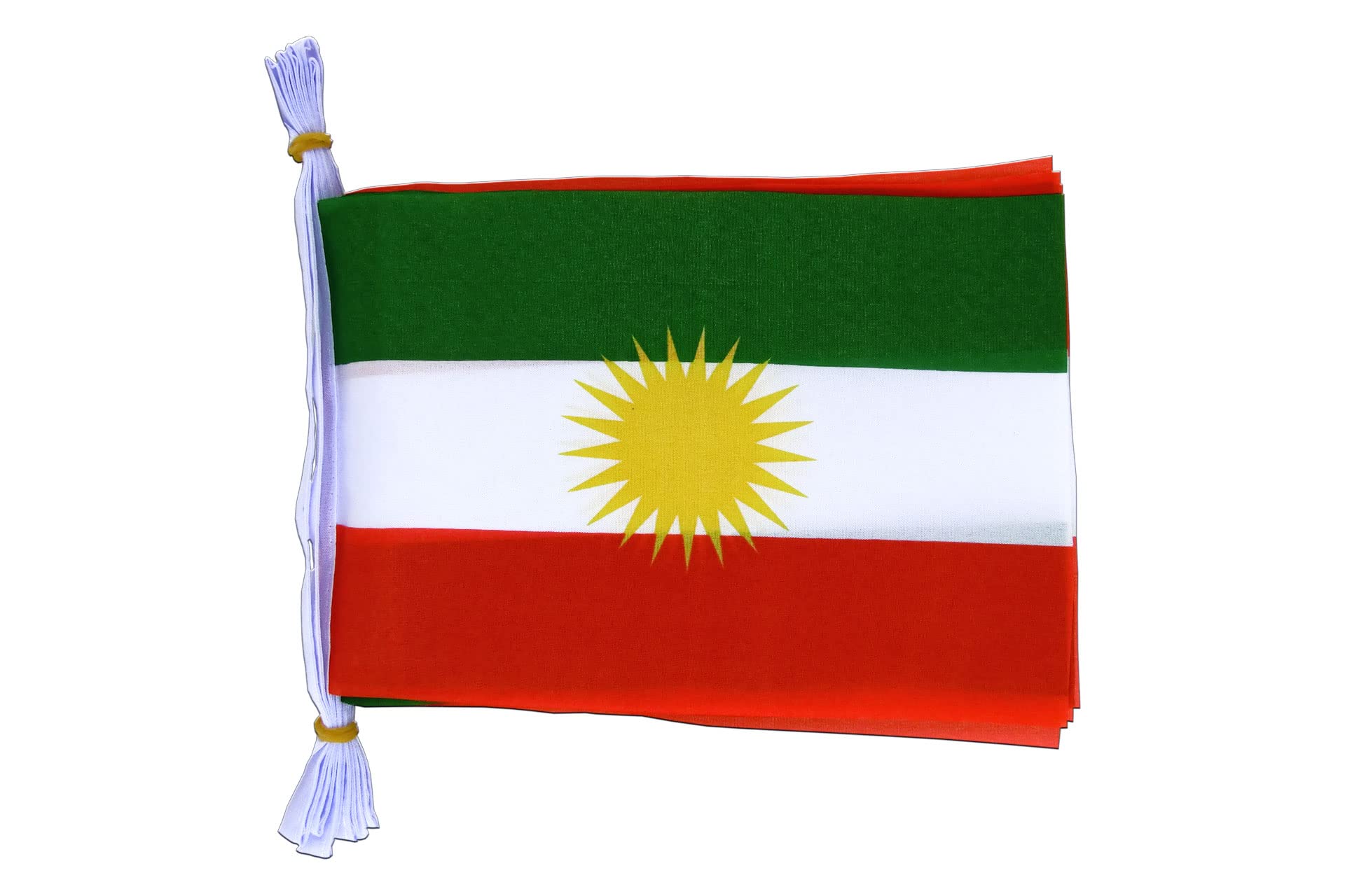 AZ FLAG - Kurdistan Bunting Flag - 40 Ft Garland with 20 Curdistan Flags 18'' x 12'' - 100% Polyester String Pennant - 12 meters