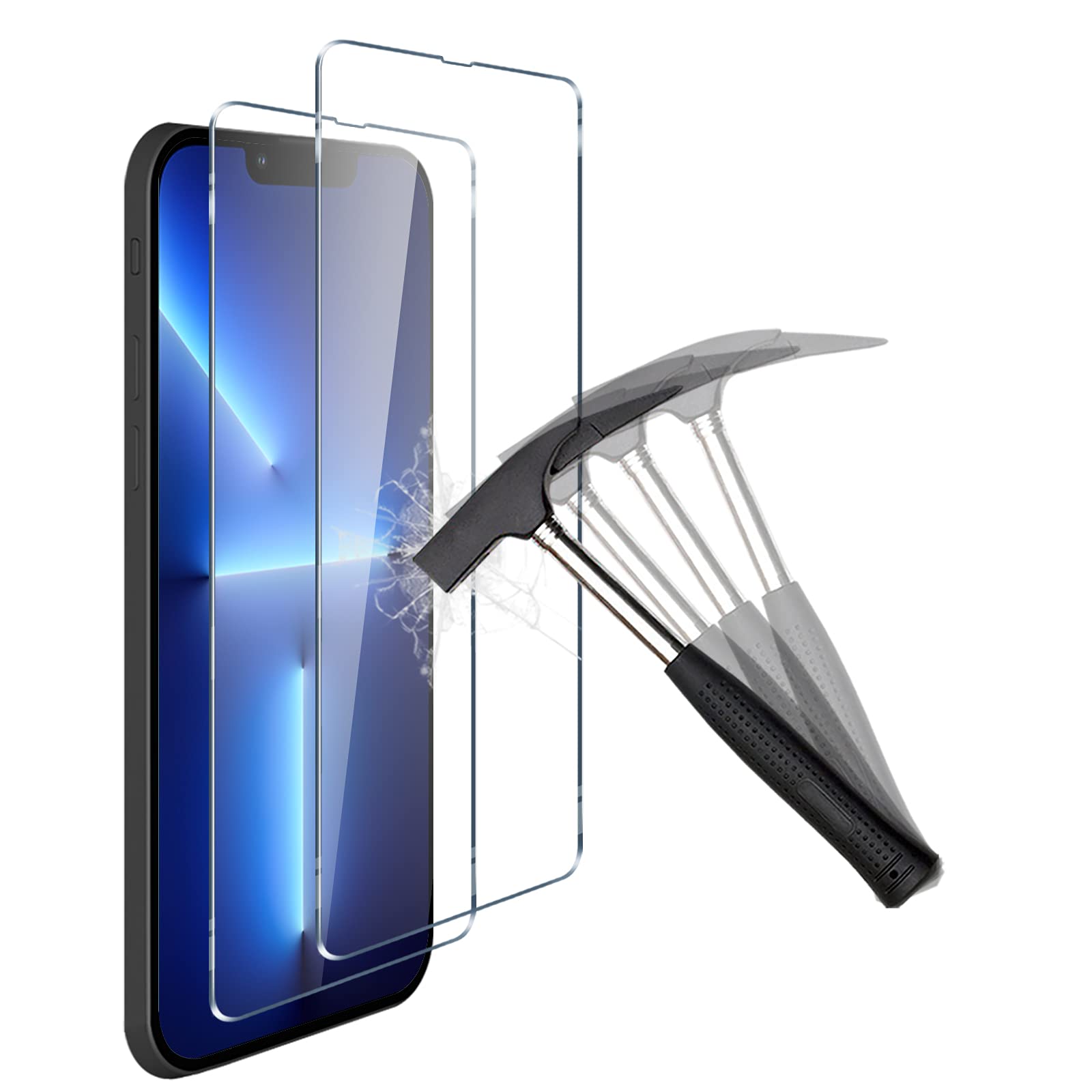 ANEWSIR 2-Pack Compatible with iPhone 14,iPhone 13/iPhone 13 Pro Screen Protector,9H Hardness,Easy to Install,No Bubbles Tempered Glass Protective Film