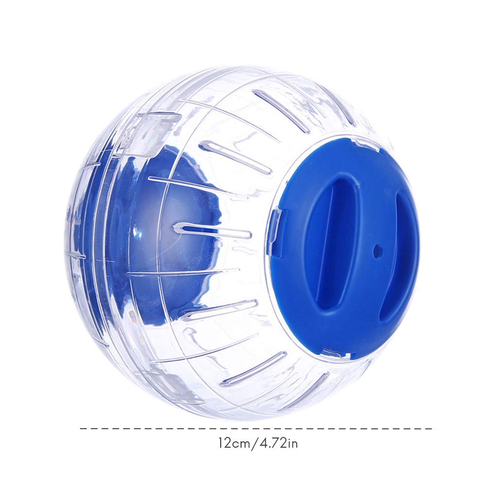 Macabolo 12 cm Mini Hamster Exercise Ball Jogging Travel Ball Toy Transparent Plastic Bauble Play for Gerbils Chinchillas Guinea Pigs Animals - Image 2