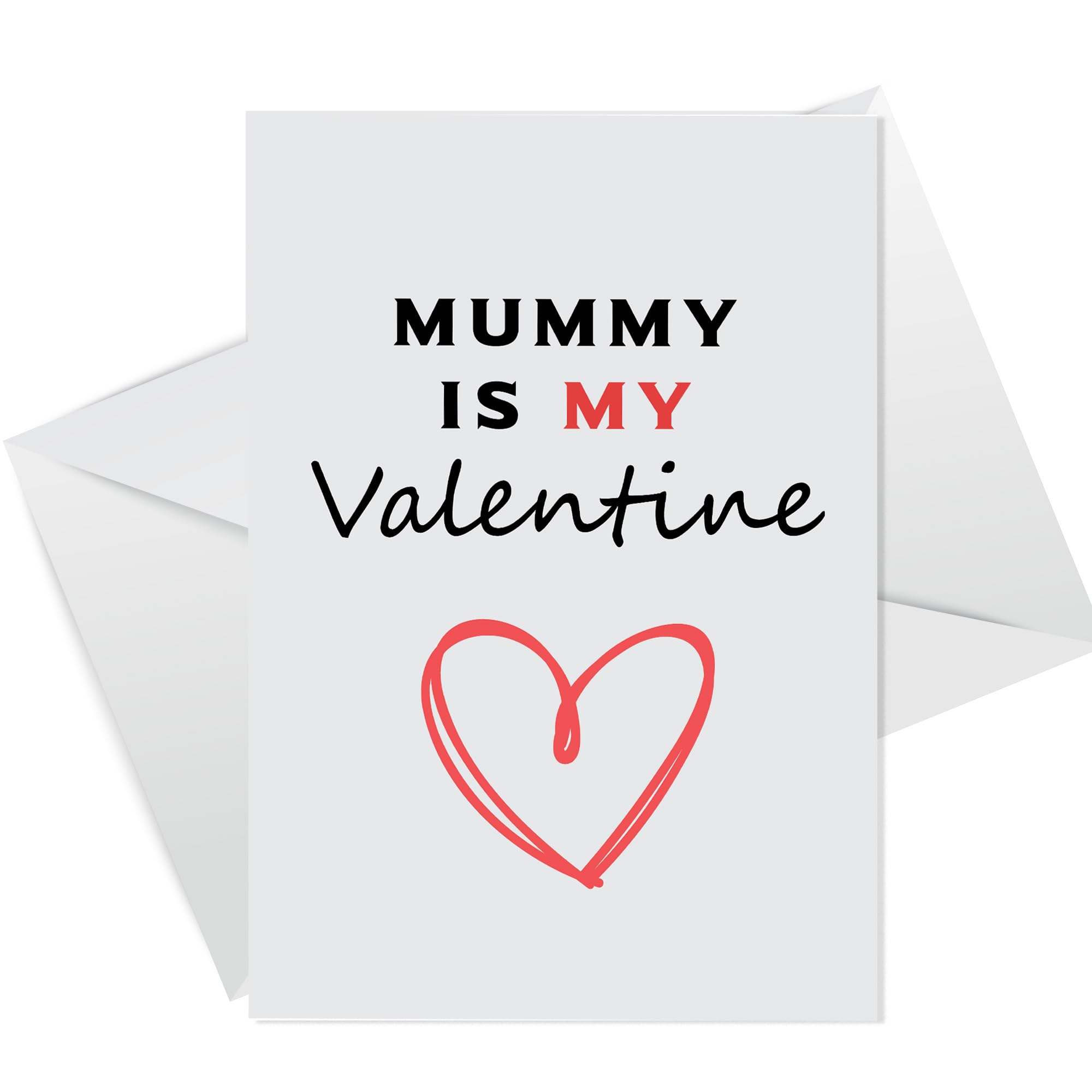 RED OCEAN Valentines Day Card For Mummy From Daughter Son Mummy Valentines Day Card Greetings Card With Envelope Cute Card For Mum On Valentines Day
