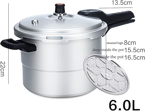 Miniatura 3 de Aluminium Pressure Cooker Explosion-proof Pressure Cooker Gas Stove Energy-saving Safety Cooking Utensils  Color  6L