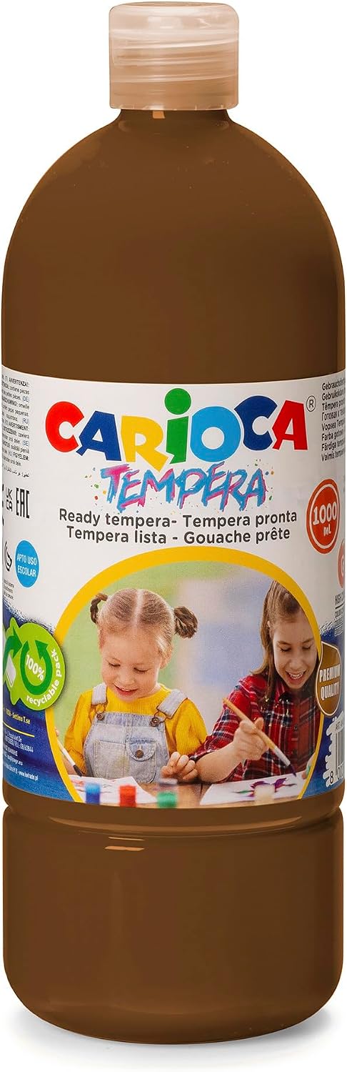 Carioca Tempera Suluboya Süper Yıkanabilir Kahverengi 1000 Ml.