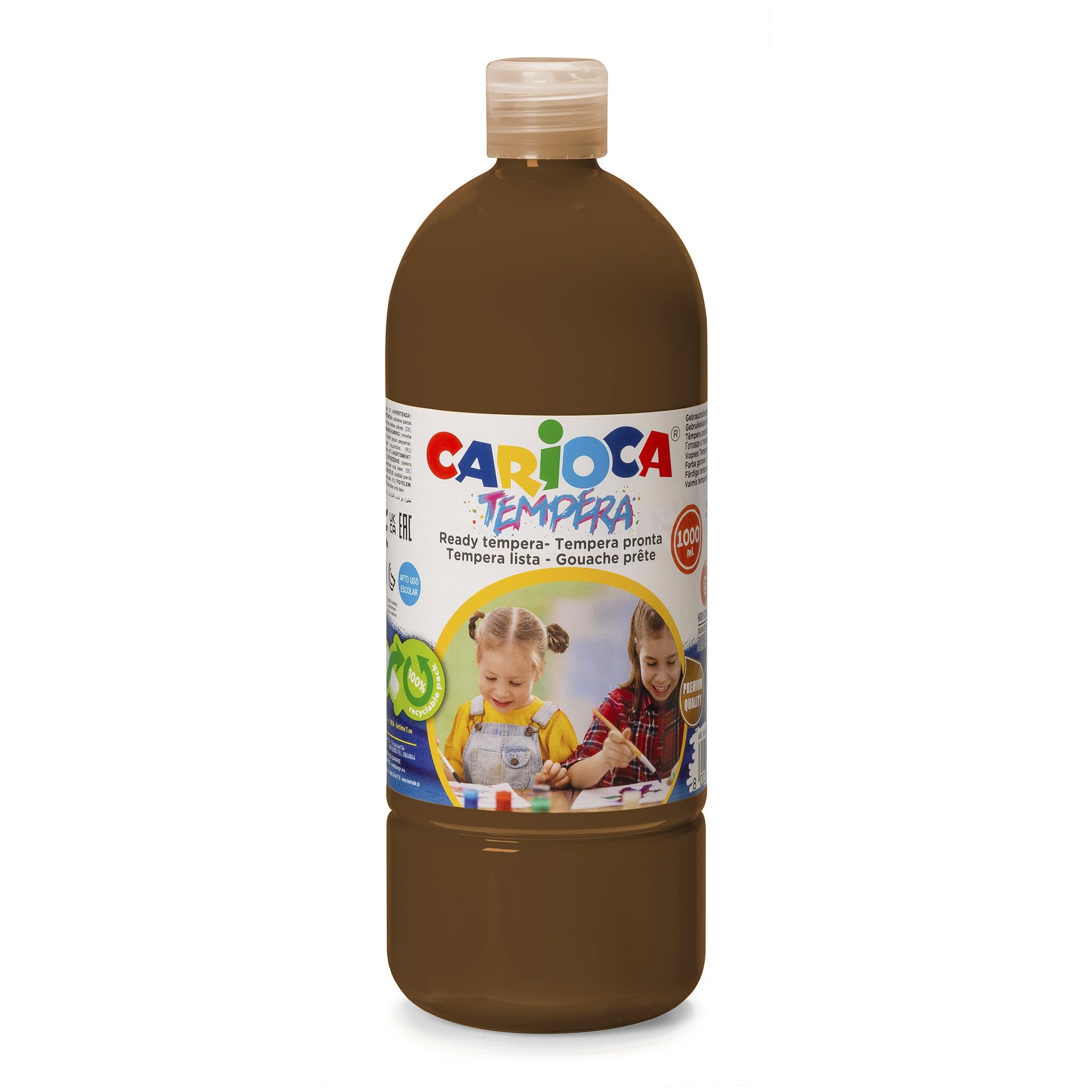 Carioca Tempera Suluboya Süper Yıkanabilir Kahverengi 1000 Ml.