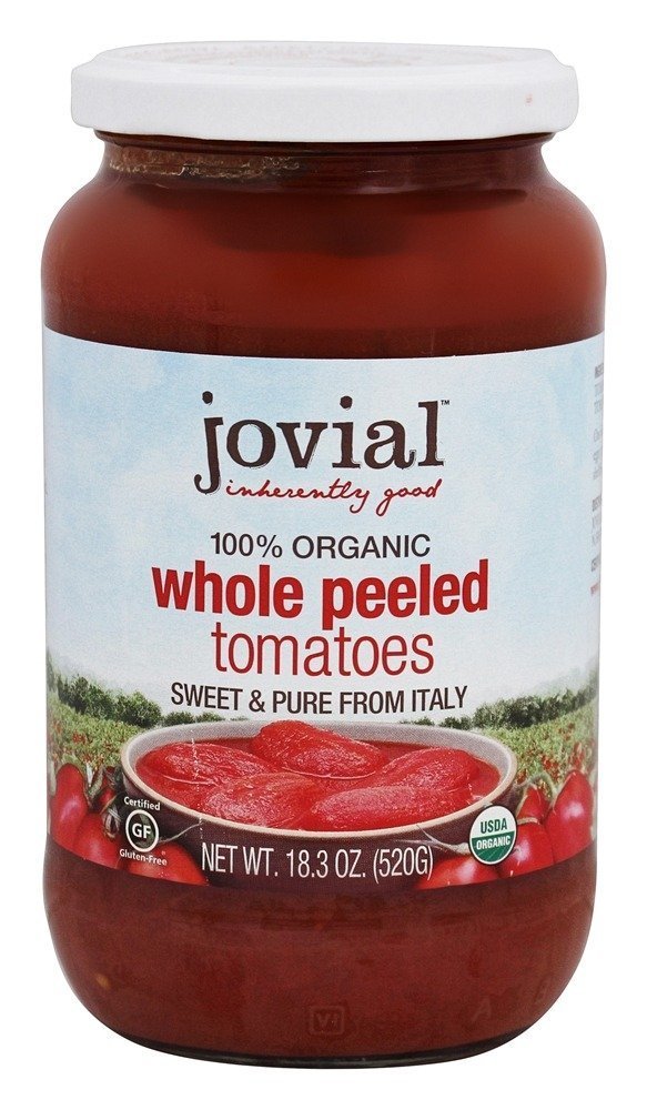 Jovial Foods Organic Whole Peeled Tomatoes, 9.5 Pound