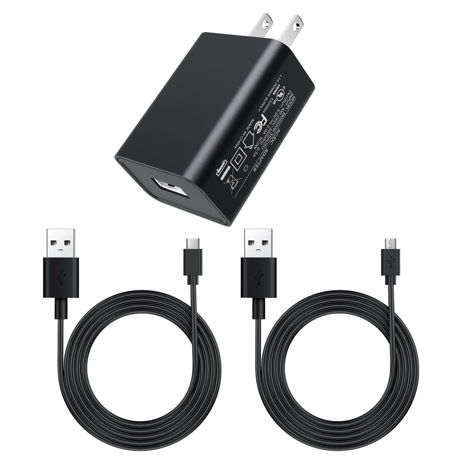 Amazon.com: 5V 2A Power Adapter, 10W USB Charger, with Type-C and