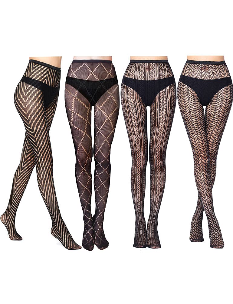 Patterned Fishnets Tights 