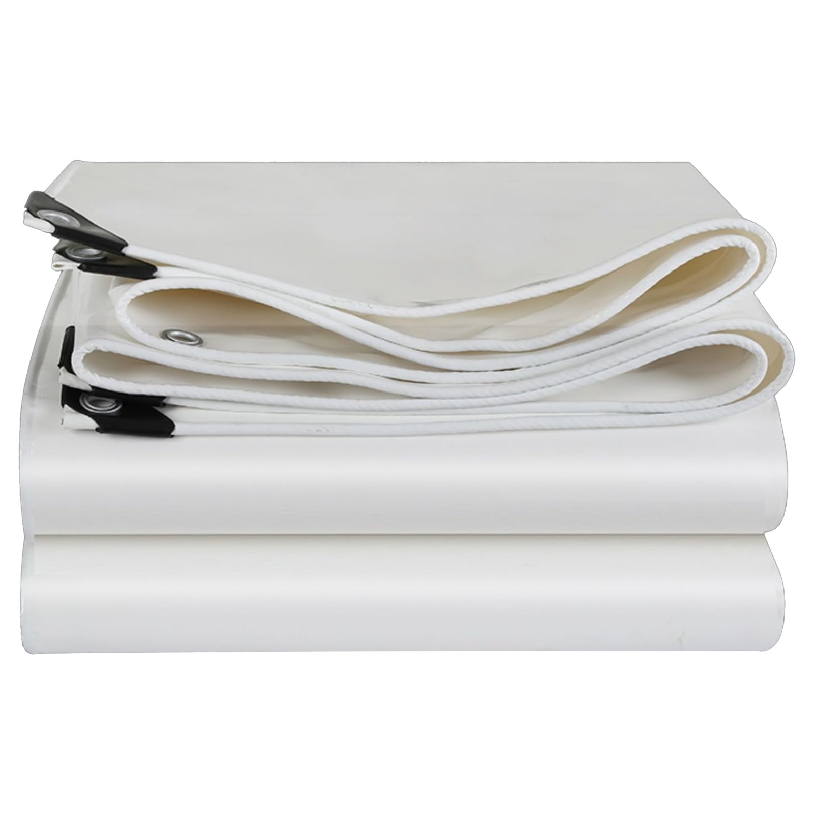 Lona impermeable de PVC blanca resistente con ojales multiusos 1,5x1,5m