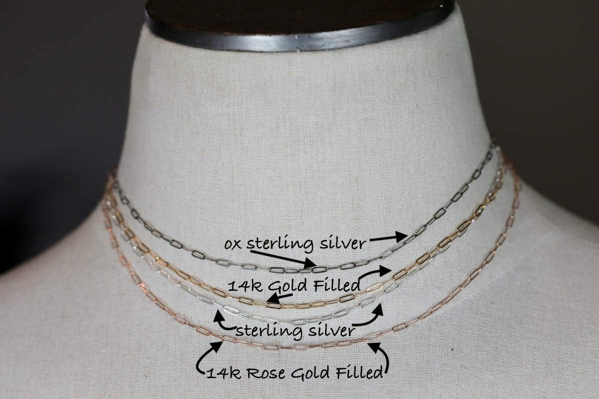 Small Paperclip Chain Necklace-Long Drawn Cable Chain- Layering-Minimalist-Basic-Holiday - Image 5