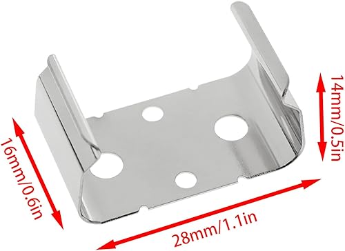 Miniatura 4 de -4PCS Metal 9-Volt Batería Soporte Abrazadera AA Doble Soporte de Batería Clip de Fijación AA Doble Soporte de Batería Clip de Fijación