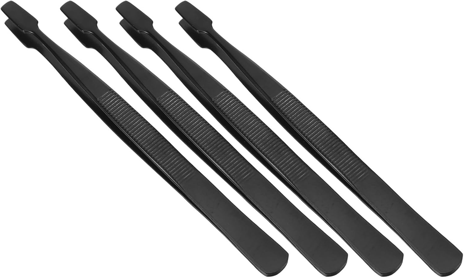 4pcs Stainless Steel Stamp Tweezers for Collectors Precision Grip