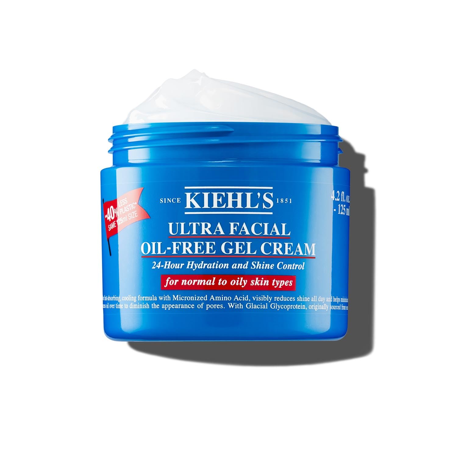 KIEHL'S Ultra Facial Oil-Free Gel Cream, erfrischende Gesichtscreme für fettige Haut, bis zu 24 h feuchtigkeitsspendende Gel-Creme, Glanz mildernd und kühlend