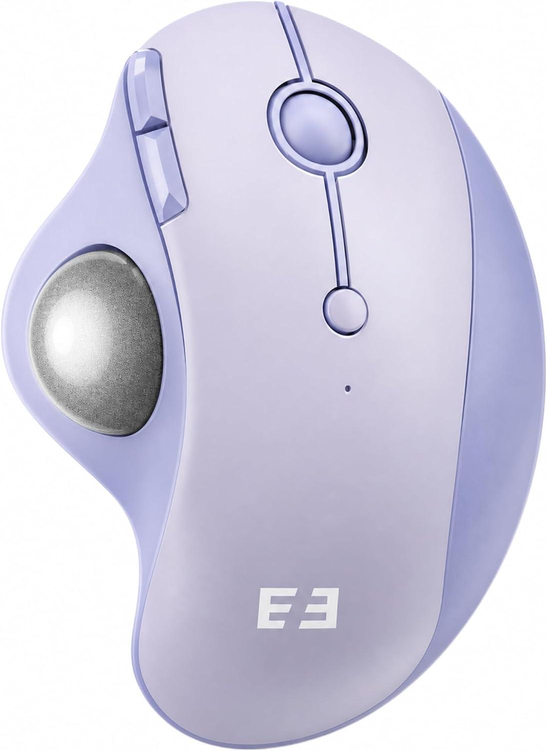 seenda Wireless Trackball Mouse, Ergonomic Bluetooth Mouse,Light Purple | USB-C rechargeable, 3-device Bluetooth+2.4G USB, thumb control, 5-level DPI and space-saving comfort for laptop, PC and Mac.