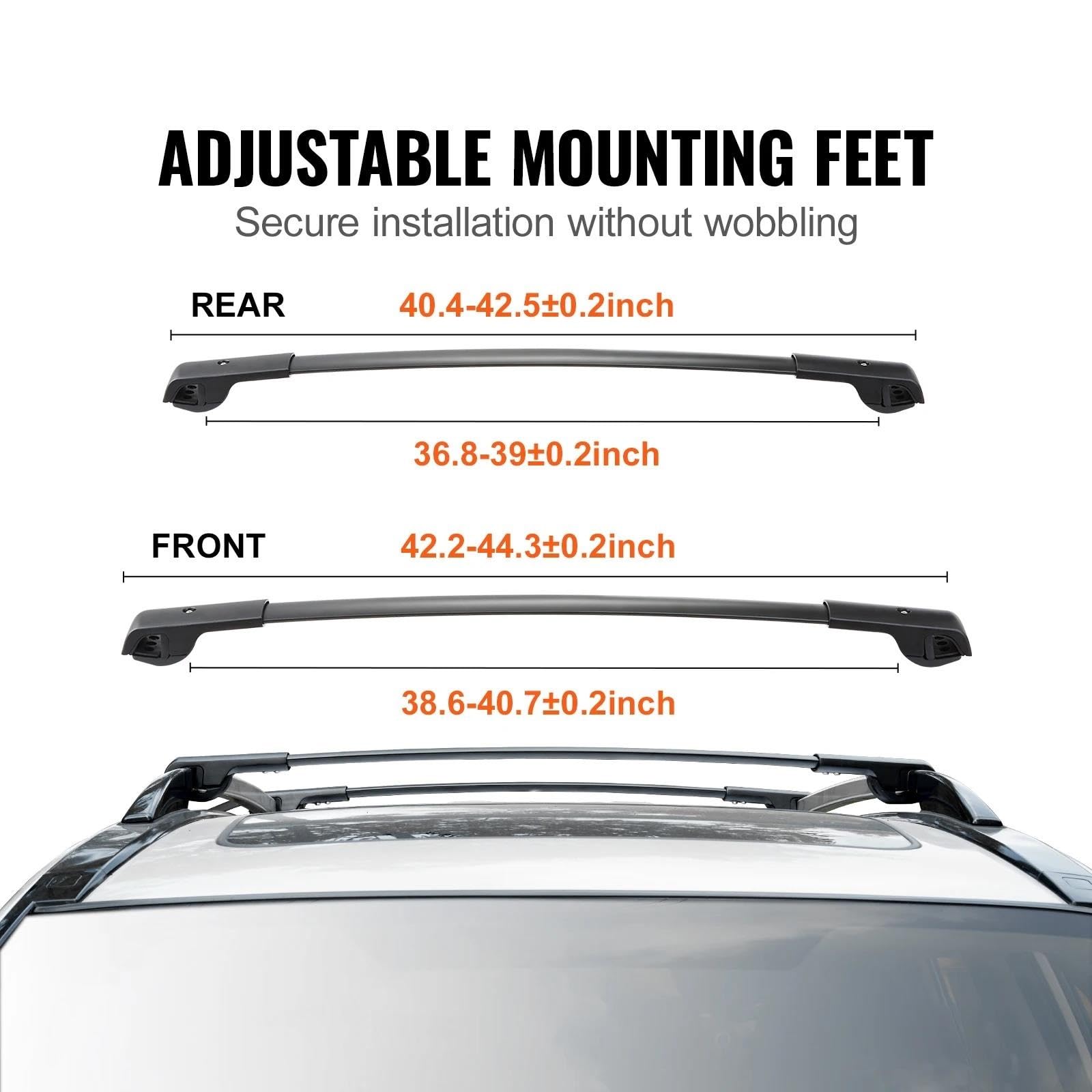 Barras Transversales para Portaequipajes De Techo con Rieles Laterales Elevados Capacidad Carga 200 LB para Subaru para Forester 2014-2022