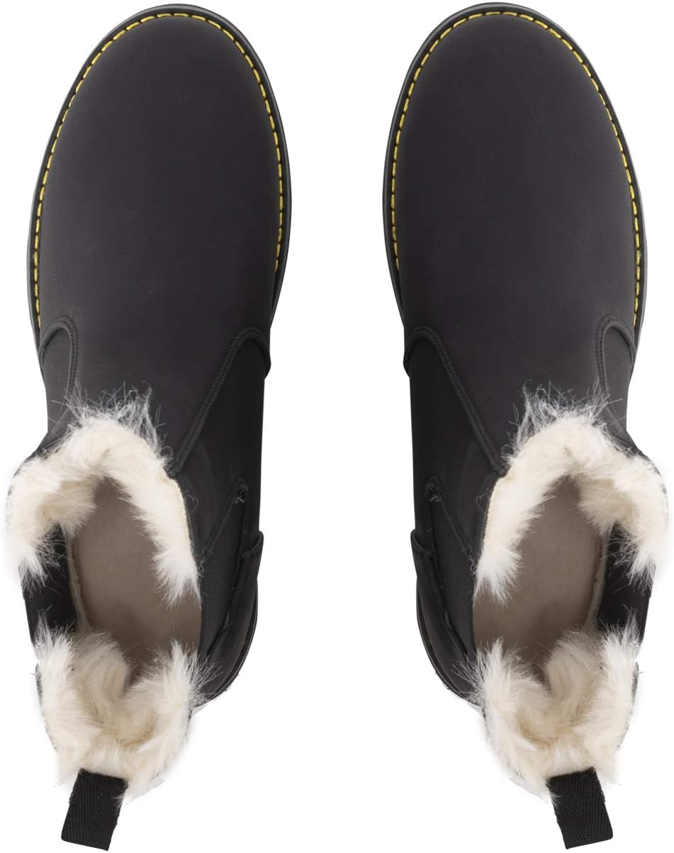 Polar Womens Memory Foam Chelsea Nubuck Boot Waterproof Rubber Welted Stitch Outsole Faux Fur Lined - Image 6