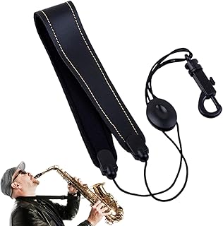 Pescoço para Saxofone Tenor - Sax Ajustável para Sax Soprano Tenor,pescoço saxofone regular acolchoada Comfort Pad pescoço saxofone alto para sax alto, Buniq