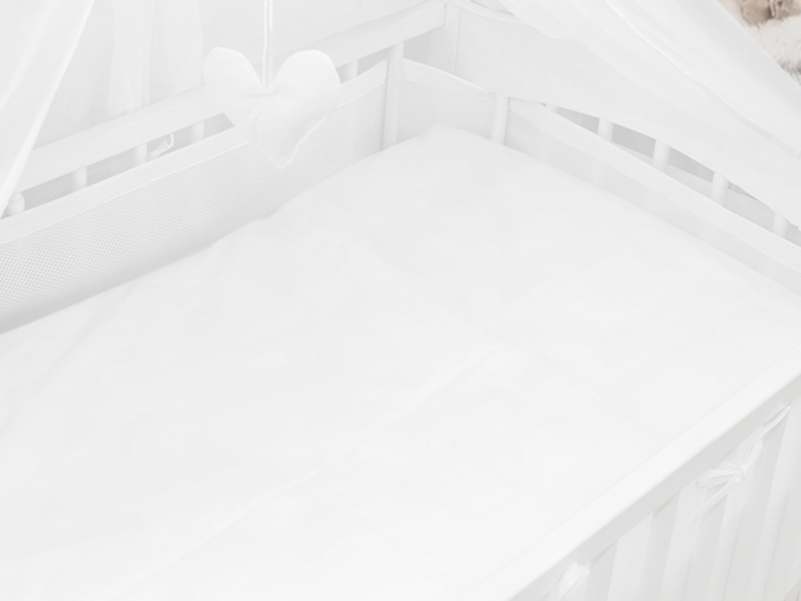 Babymam White Baby Bedding Set 120X90 Pillowcase Duvet Cover 2Pc Fit Cot