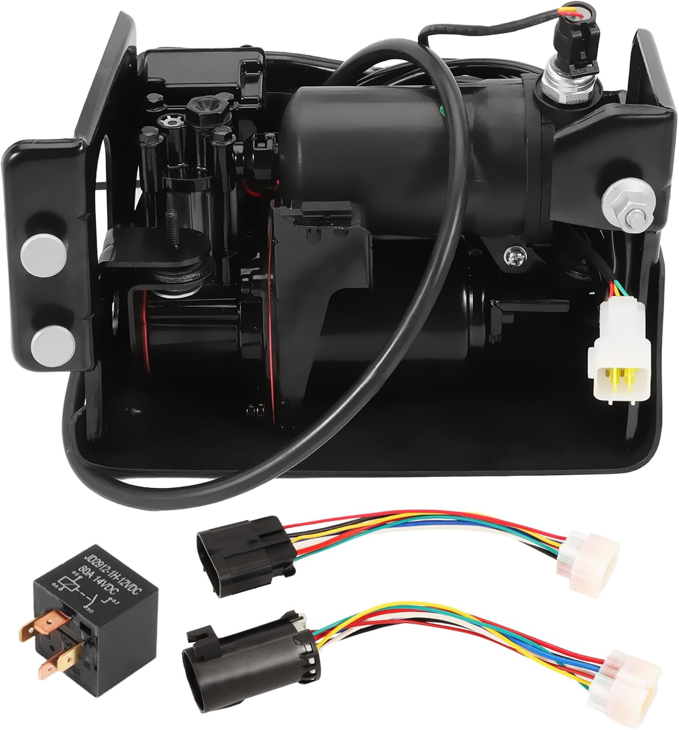 Air Ride Suspension Compressor Pump w/Relay Compatible with 2015-2020 Escalade ESV Suburban Tahoe Yukon XL, OEM Number Replace# 23316154 23282712 22797525 23232591