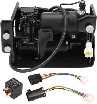Air Ride Suspension Compressor Pump w/Relay Compatible with 2015-2020 Escalade ESV Suburban Tahoe Yukon XL, OEM Number Replace# 23316154 23282712 22797525 23232591