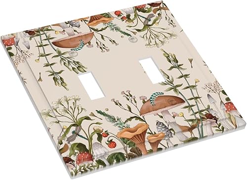 Miniatura 27 de Placa de pared dúplex de receptáculo de dispositivo de 1 gang de madera envejecida blanca gris con veta de tablón, cubierta de enchufe eléctrico de