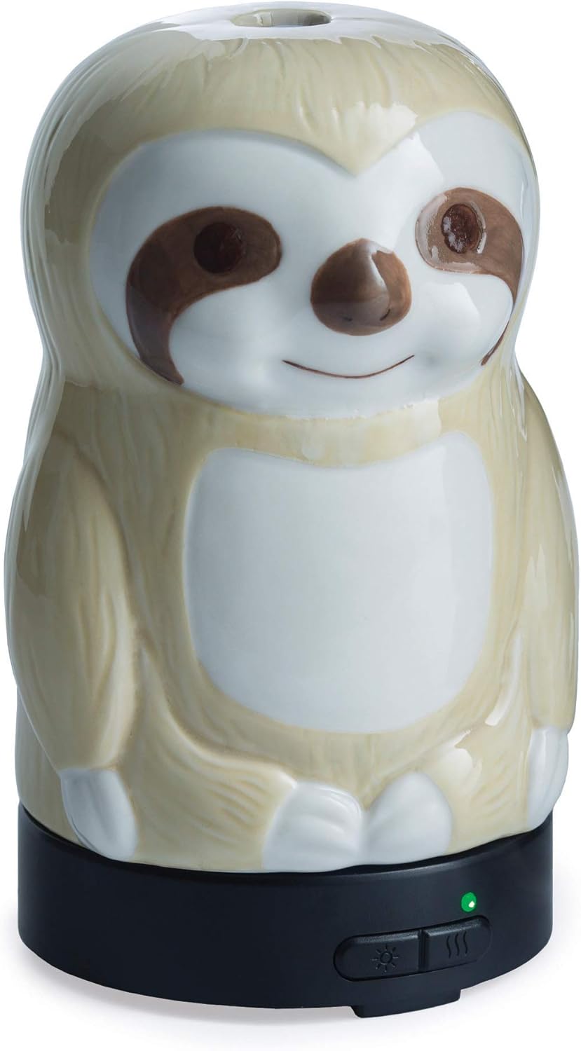 Airome Moonstone Medium Essential Oil Diffuser|100 mL Humidifying Ultrasonic Aromatherapy Diffuser 8 Colorful LED Lights, Intermittent & Continual Mist, Auto Shut-Off