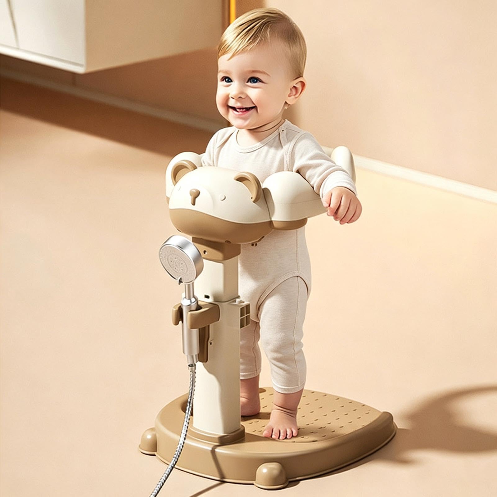 Kinder Duschständer Höhenverstellbar Rutschfest | Duschhilfe Badesitz für Badezimmer Hotel Badewanne Wohnheim Apartment Wickeln Ankleiden