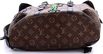 Pre-Loved Christopher Backpack Monogram Canvas with LV Friends Patch PM, Brown