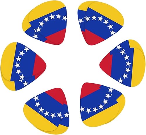 Bandera de Venezuela - Púas de guitarra impresas para guitarra, cejilla, púas de guitarra, muestreador para ukelele acústico eléctrico y bajo, 12