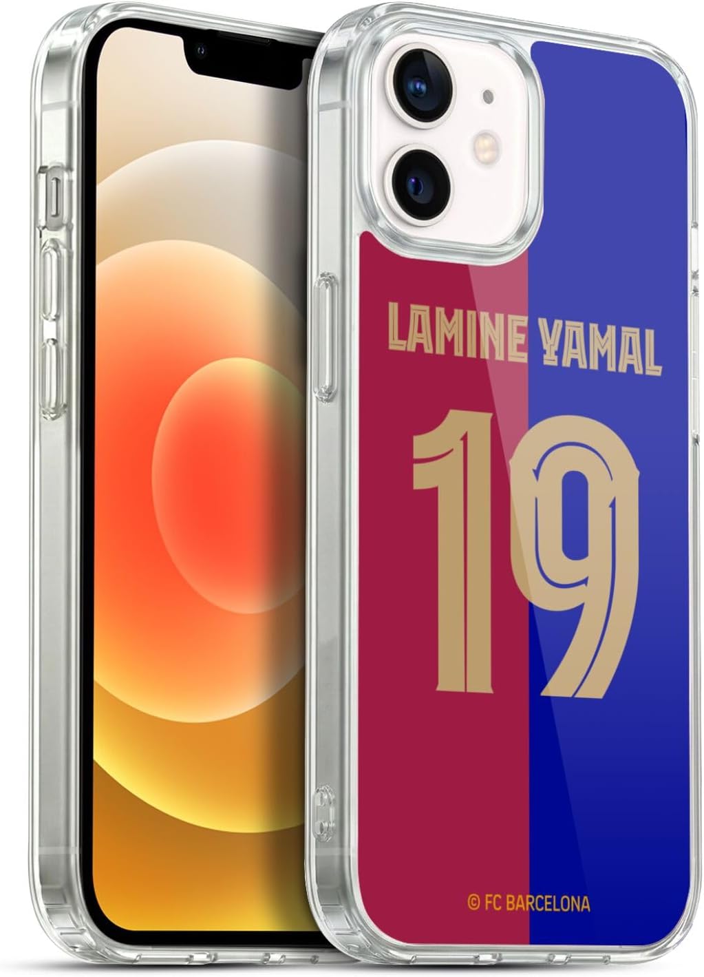 Head Case Designs Officially Licensed FC Barcelona Lamine Yamal 2024/25 Players Home Kit Soft Gel Case Compatible with Apple iPhone 12 / iPhone 12 Pro