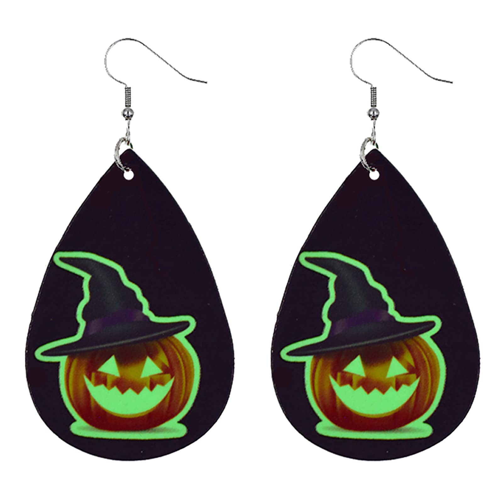 Boucles D'oreilles Lumineuses Halloween Citrouille Sorcière Boucles D' Oreilles En Cuir Drôles Cadeau De Jour Kit Nettoyeur Kit Kit Kits