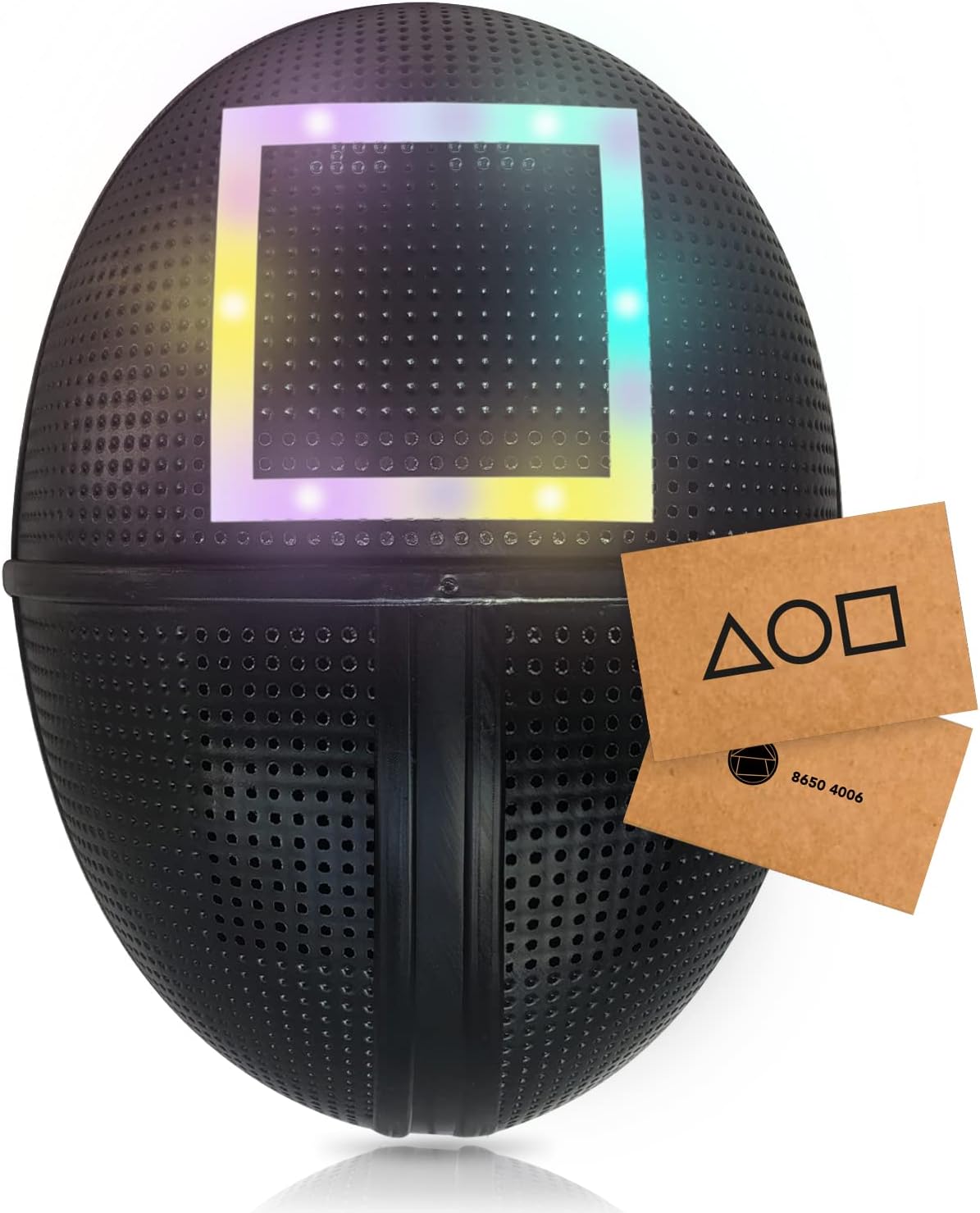 Original Cup Mask Lighted Square | With Led | Premium Quality | Cosplay | Game | Horror | TV Series | Accessory | Disguise | Costume | Halloween