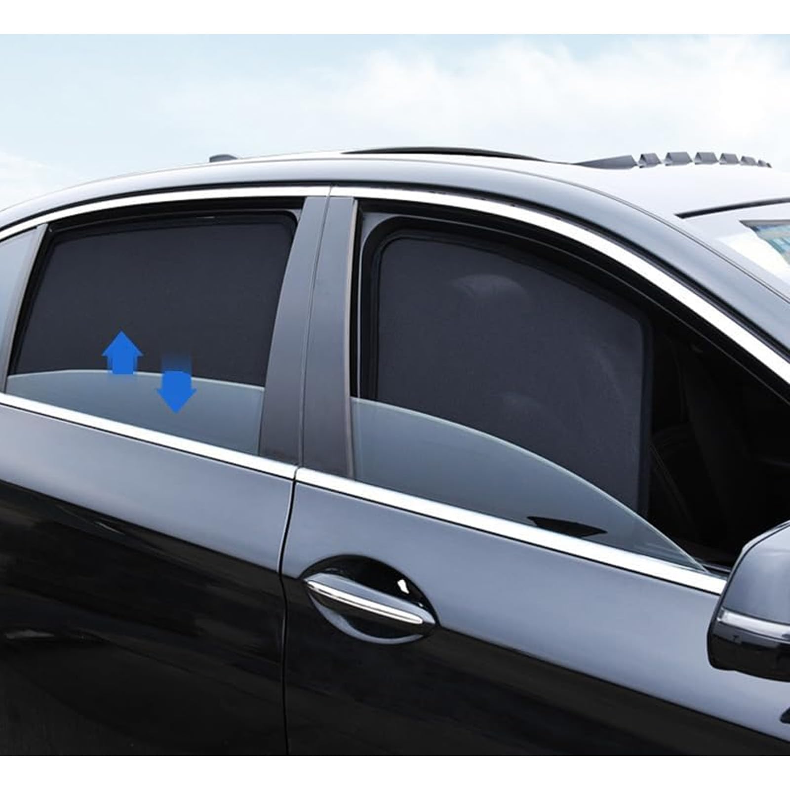Auto Sonnenschutz Seitenscheibe FüR BMW i5 (G60/G61) 2023-2026, UV Schutz Atmungsaktive Wärmeisolierung Schutz Vorhang Zubehör,E/7pcs