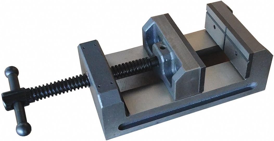 Drill Press Vise, Fixed Base, 4 in. Jaw W.