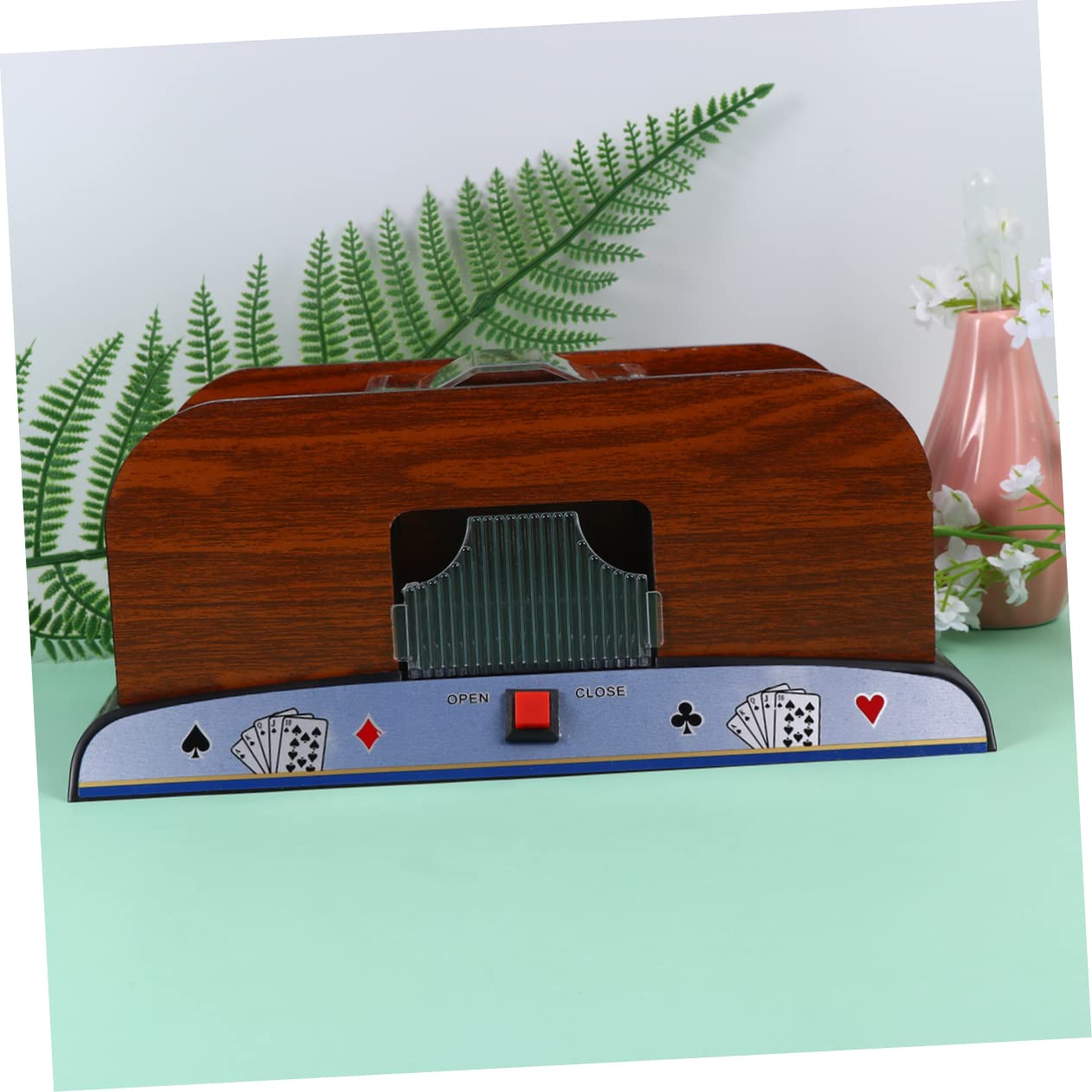 Mescolatore Carte Elettrico Automatico in Legno e Plastica Nero