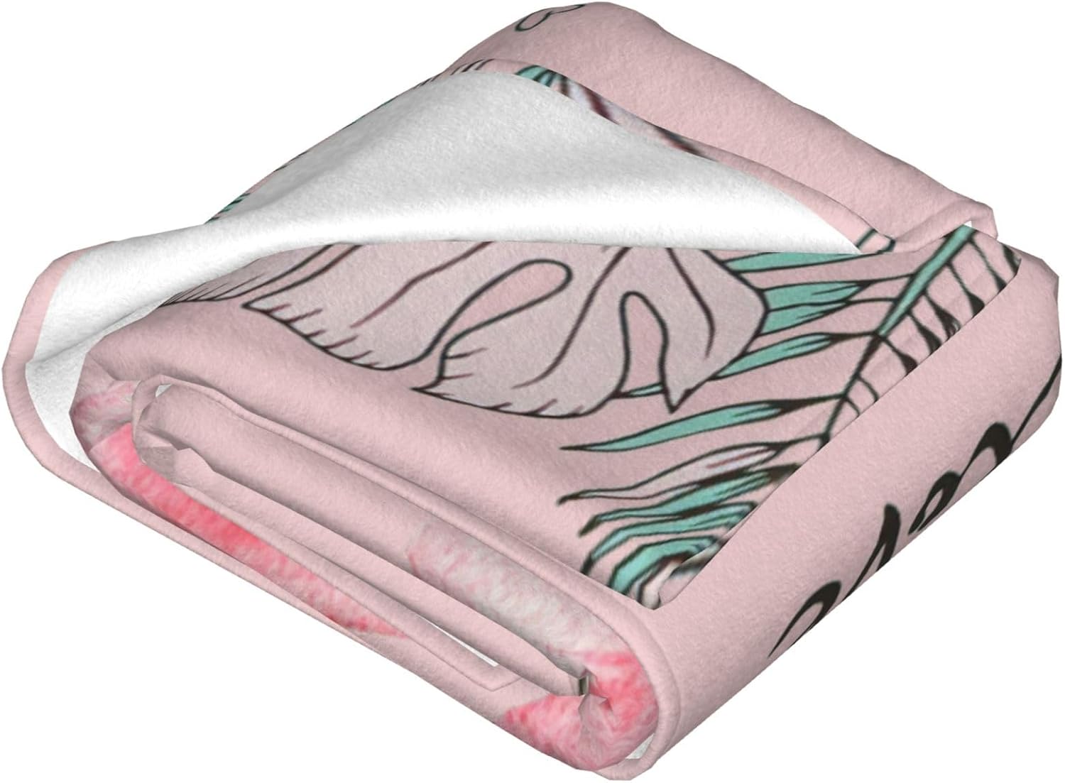 Flamingos Cute Pink Flamingos Decor Throw Blanket - Super Warm Soft Plush Lightweight Fleece Flannel Blanket for Kids, Women - 50"X40" - Image 2