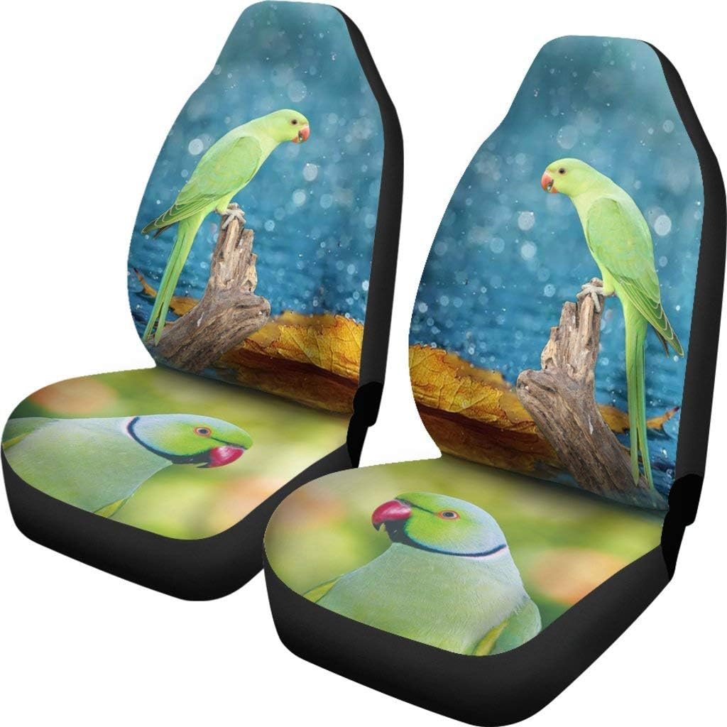 Rose-Ringed Parakeet Print Car Seat Covers