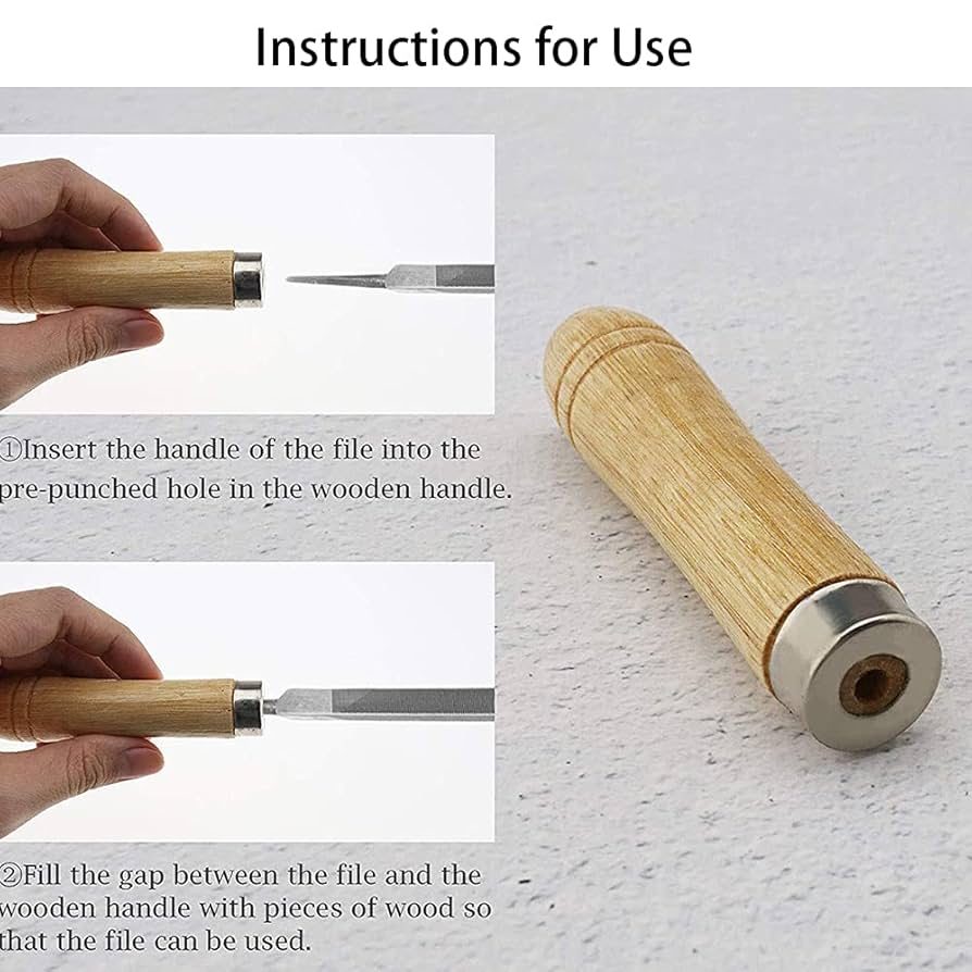 Mikikit 3er Set Holzfeilen-Griffe - Ergonomisch Für Präzises Arbeiten