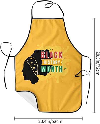 Miniatura 5 de SLNFDKND Delantal con texto en inglés "I Am Black History Month, para mujeres y hombres, ajustable, decoración para cocina, cocina, fiesta de