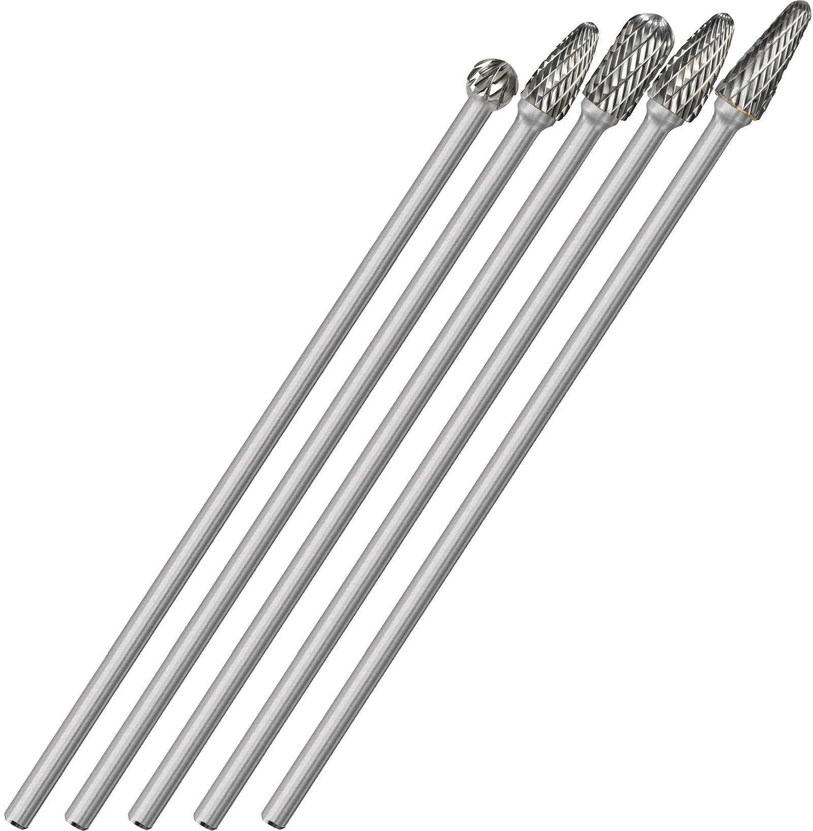Sworker 5Pcs Long Carbide Burr Set 1/4