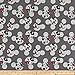 Springs Textiles Disney Mickey Traditional Mickey Head Toss Gray Fabric by The Yard