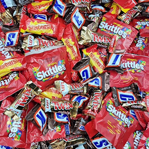 Mars Chocolate assorted candy variety pack, Snickers, Twix, Skittles & Starburst, Individually Wrapped – 2lbs. (85 Pieces)