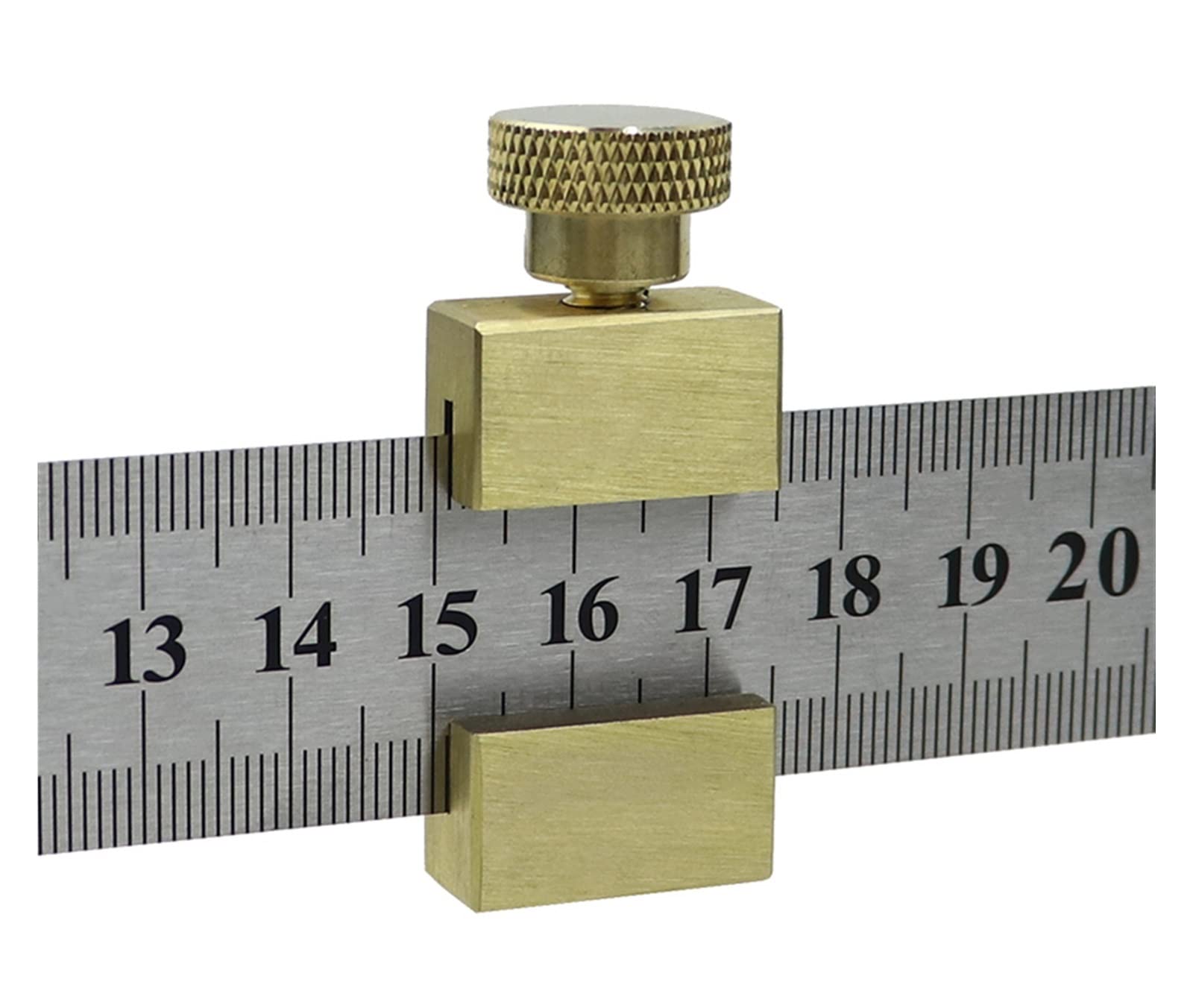 Gauge Block, Steel Ruler Positioning Block Angle Scriber Line Marking Gauge For Ruler Locator Woodworking Carpentry Gauges Measuring Tools