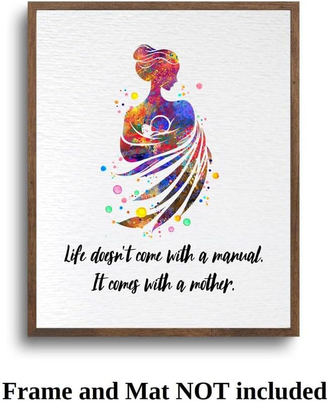 Dignovel Studios 11X14 Unframed Baby Mom Motherhood Inspirational Quote Affirmation Family Clinic New Born Watercolor Art Print Poster Wall Hanging DN988